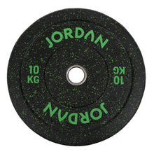 Lade das Bild in den Galerie-Viewer, Jordan Fitness HG Black Rubber Bumper Weight Plates - Coloured Fleck