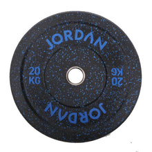 Lade das Bild in den Galerie-Viewer, Jordan Fitness HG Black Rubber Bumper Weight Plates - Coloured Fleck