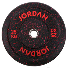 Lade das Bild in den Galerie-Viewer, Jordan Fitness HG Black Rubber Bumper Weight Plates - Coloured Fleck