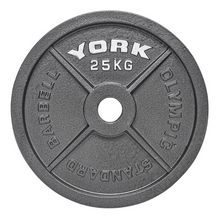 Load image into Gallery viewer, York Barbell Olympic 2" Hammertone Cast Iron Weight Plates