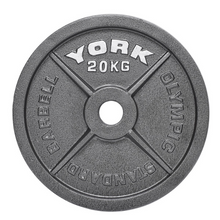 Load image into Gallery viewer, York Barbell Olympic 2" Hammertone Cast Iron Weight Plates