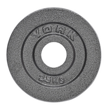 Load image into Gallery viewer, York Barbell Olympic 2" Hammertone Cast Iron Weight Plates
