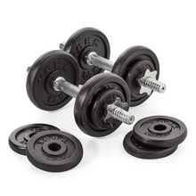 Load image into Gallery viewer, York Fitness 20kg Black Cast Iron Dumbbell Set And Case