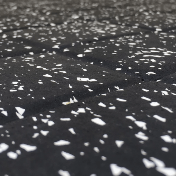 Grey Speckle Series Rubber Flooring Tile 20mm Thick