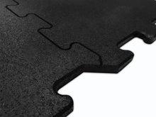 Load image into Gallery viewer, Pavi Black Interlocking 1m x 1m Rubber Tile 20mm Thick