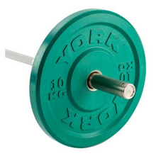 Load image into Gallery viewer, York Barbell Coloured Olympic Solid Rubber Bumper Plates