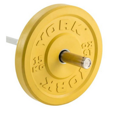 Load image into Gallery viewer, York Barbell Coloured Olympic Solid Rubber Bumper Plates