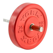 Load image into Gallery viewer, York Barbell Coloured Olympic Solid Rubber Bumper Plates