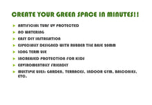 Carica l'immagine nel visualizzatore di Gallery, Artificial Grass topped rubber garden floor tiles 1m x 1m x 40mm - Cannons UK