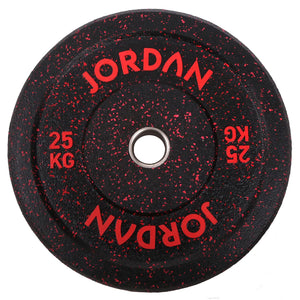 Jordan Fitness HG Black Rubber Bumper Weight Plates - Coloured Fleck