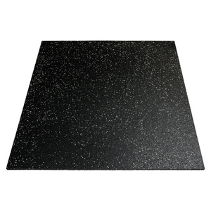 Premium 20mm Grey Speckle Rubber Gym Flooring - Straight Edge