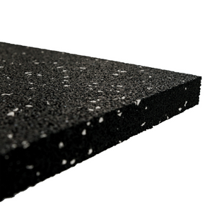 Premium 20mm Grey Speckle Rubber Gym Flooring - Straight Edge