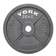 Load image into Gallery viewer, York Barbell Olympic 2&quot; Hammertone Cast Iron Weight Plates
