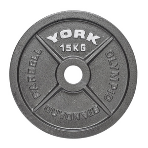 York Barbell Olympic 2" Hammertone Cast Iron Weight Plates