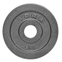 Load image into Gallery viewer, York Barbell Olympic 2&quot; Hammertone Cast Iron Weight Plates
