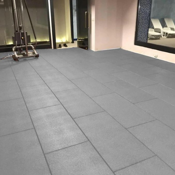 BeFit Flatline Grey Rubber Gym Flooring 1m x 50cm x 20mm