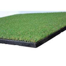 Lade das Bild in den Galerie-Viewer, Artificial Grass topped rubber garden floor tiles 1m x 1m x 40mm - Cannons UK
