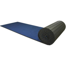 Cargar imagen en el visor de la galería, Cannons UK Rollaway Gymnastics Wrestling Martial Arts Mat Carpet Top Blue or Black 6m
