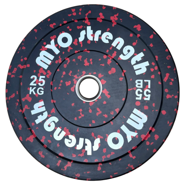 Myo Strength Olympic Rubber Speckled Bumper Plates – Perfect Gym Flooring