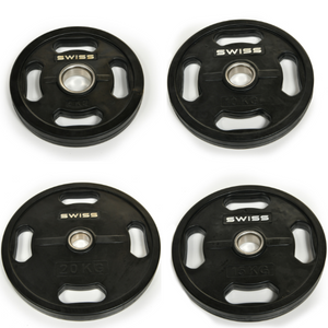 Rubber Coated Grip Olympic Plates 100kg Set