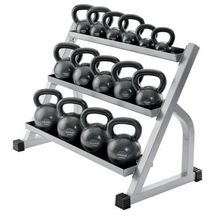 Load image into Gallery viewer, York Barbell 3 Tier Cast Kettlebell Rack

