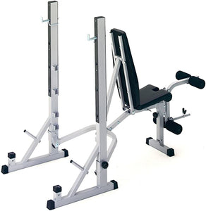 York Barbell 540 Heavy Duty 2 in 1 Barbell Bench & Squat Stand