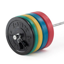 Load image into Gallery viewer, York Barbell Coloured Olympic Solid Rubber Bumper Plates
