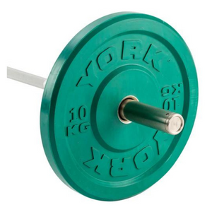 York Barbell Coloured Olympic Solid Rubber Bumper Plates