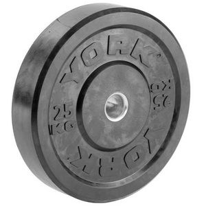 York Barbell Olympic Solid Rubber Bumper Plates