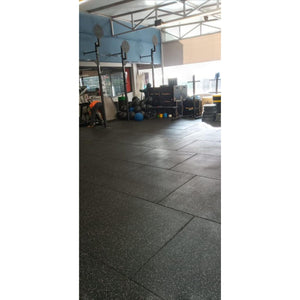 Flatline grey, blue or yellow fleck Rubber Gym Flooring 1m x 1m x 20mm